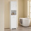 SoBuy Ντουλάπι Μπάνιου BZR216-W Λευκό 40x38x180cm 6