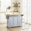SoBuy Grey Kitchen Island on Wheels with Extendable Worktop 2