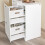 SoBuy Ντουλάπι Μπάνιου BZR213-W Λευκό 78x38x90cm 12