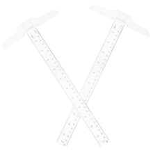 2 stück 30 cm t-quadrat kunststoff doppelseitige skala zeichnen layout
