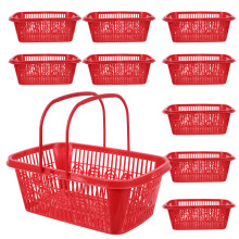 10 szt. czerwone plastikowe koszyki 1 kg z wycięciami do lodówki