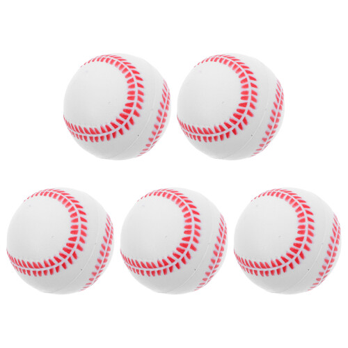 5 bolas de borracha 2,5 polegadas para treino de beisebol iniciantes