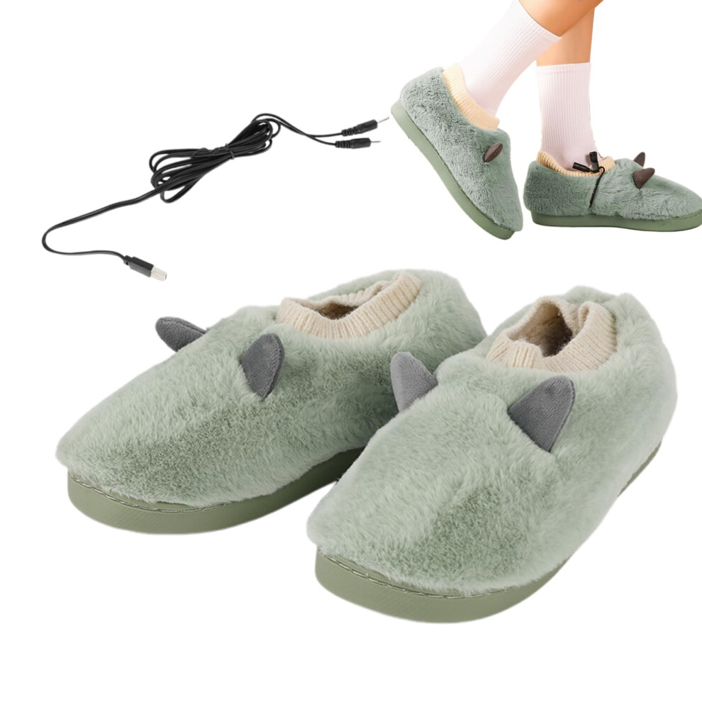 Electric Slippers Unisex Plush Heated Foot Warmer Microwaveable Slippers For Men And Women Christmas Gift
