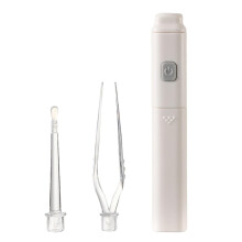 Ear Wax Removal Kit ABS Ear Cleaner Ear Cabin Removal Tools With Light Silicone Tips Spoon Nose Clip With Light