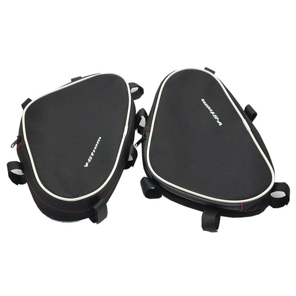Motorcycle Frame Crash Bar Bags For Suzuki V-Strom Dl650 Dl1000 Storage Saddle Bags Toolbox Black 9016109927293