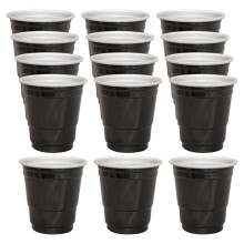 80 Pcs 2oz Mini Plastic Shot Cups Black For Jello Shots, Parties, Weddings, Sample Tasting Cups, Mini Shot Glasses