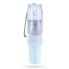 2 In 1 Easy To Carry Pet Multifunctional Water Bottle For Dogs Portable White Anti Leakage Backflow Design