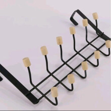 (12 Hooks) 12 / 10 OVER THE DOOR HOOKS CHROME WASH ROOM COAT HANGER CLOTHES TOWEL STORAGE Organiser Hangable Hanging