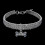 Collier d'os pour animaux de compagnie, 3 rangées de strass et de cristaux, collier élastique 1