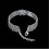 Collier d'os pour animaux de compagnie, 3 rangées de strass et de cristaux, collier élastique 2