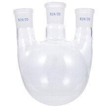 durchsichtiger Glas-3-hals Destillierkolben Laborgerät 1 Stk