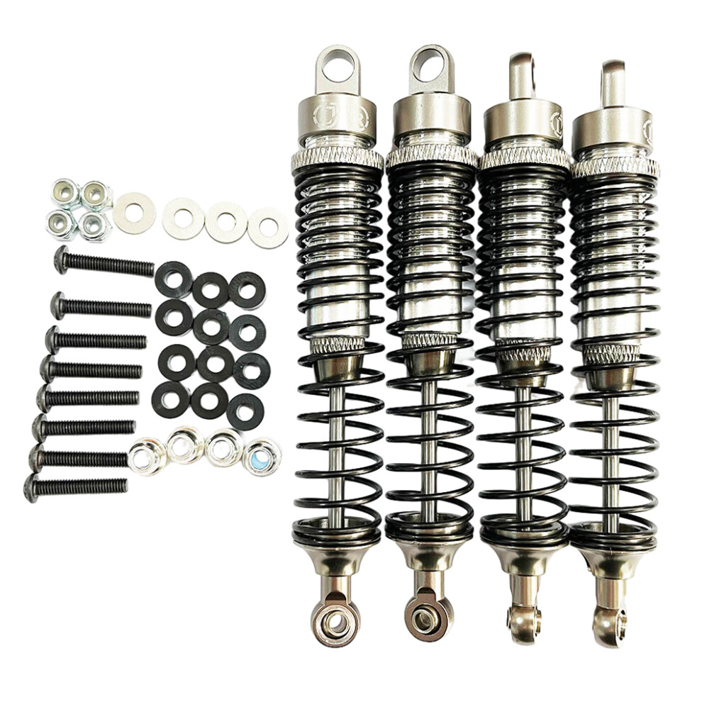 (Silver) 4x Wear-resistant Front Rear Shock Absorber For 1/10 Scale RC Car Part-image-OPC-PKJCNH2-NEW