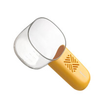 Pet Food Scoop Rice Spoon Measuring With Built-In Scale For Powder Flour Soybean - Yellow Kitchen Gadget
