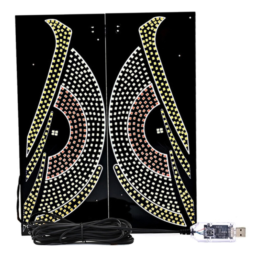 Devil Eyes Lights For Cars, Usb Powered Multi-Mode Display Screen Panel, 2-Pieces Windshield Led Kit For Car Truck Suv 9393856789405