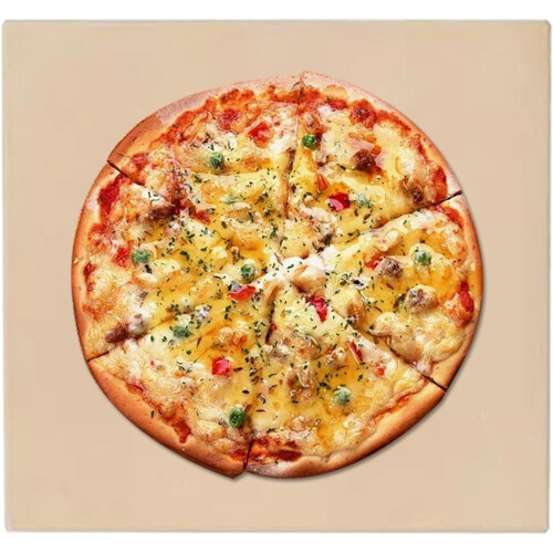 Pizza Stone Non-Stick Ceramic 265x255x8mm Rectangular Baking Tray Grilling Pizza Plate 2