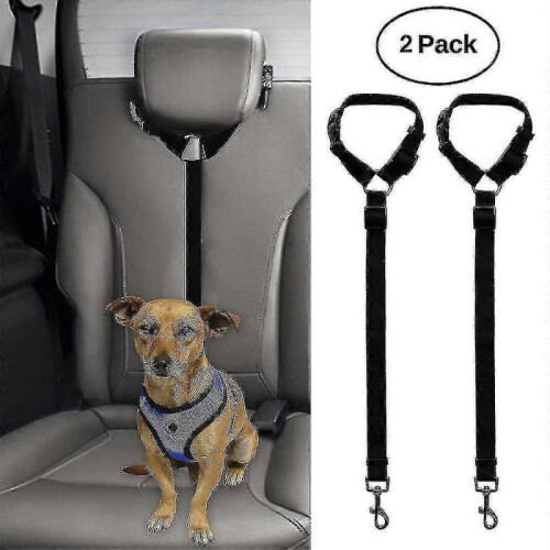 Strong Dog Lead with Comfortable Padded Handle for Dogs, 2pcs, Black 1