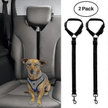 Strong Dog Lead with Comfortable Padded Handle for Dogs, 2pcs, Black