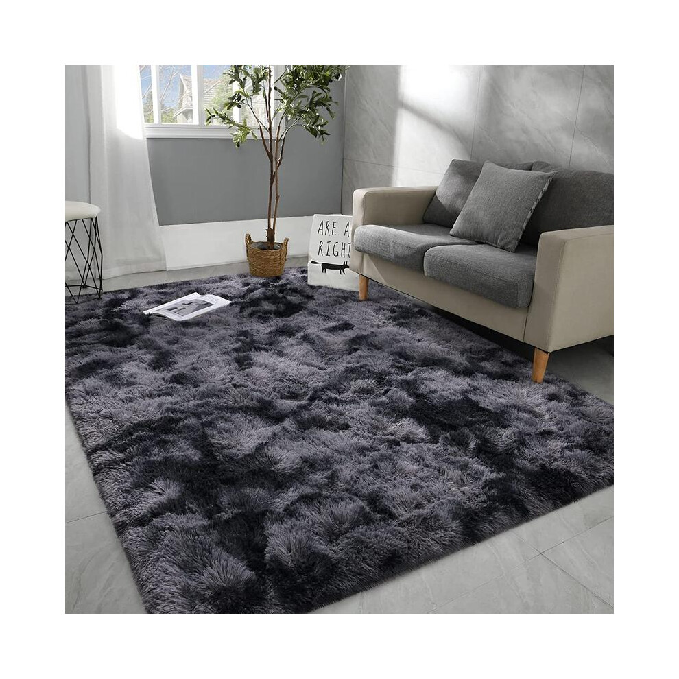 (Dark Gray, Samll 140Cmx200cm) Multi-Size Rug,1 Count Comfortable Fluffy Bedside Area Rug, Plush Shaggy Rugs For Living Room Decor, Large Decorative F 5021832430525