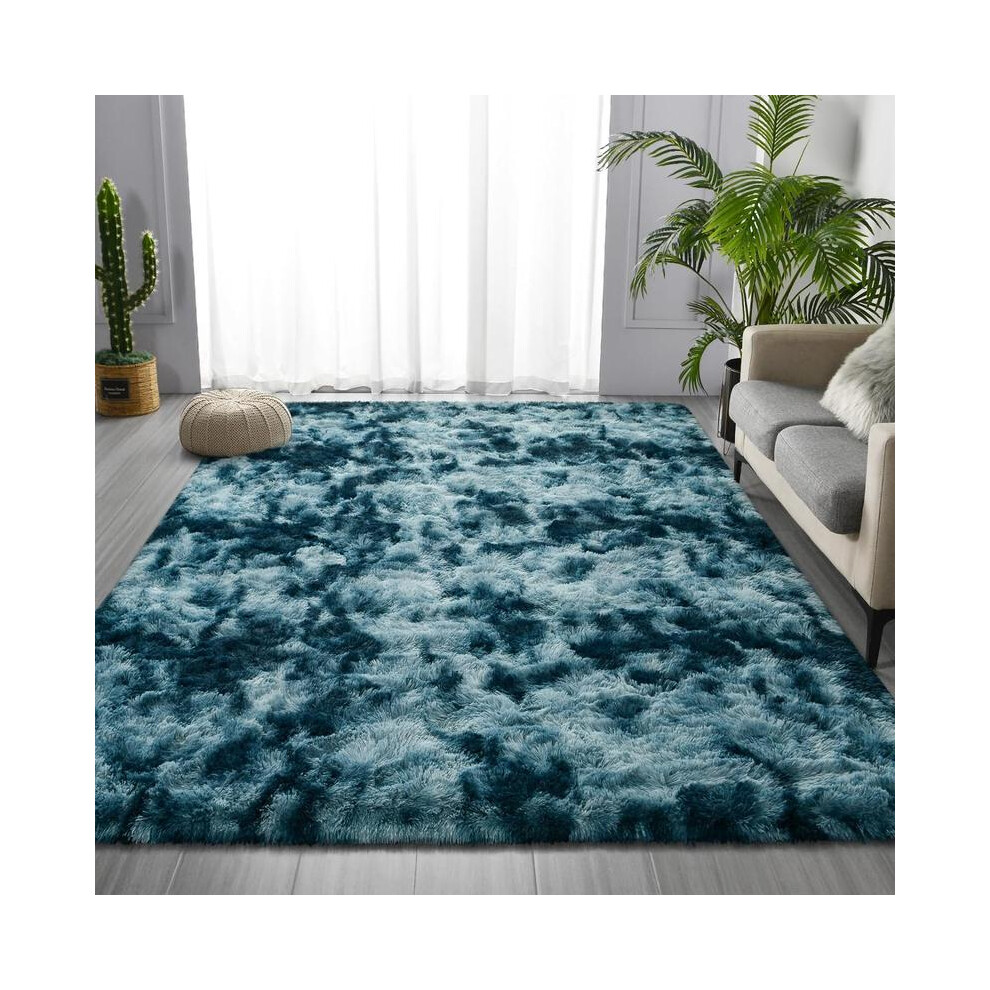 (Dark Blue, Samll 140Cmx200cm) Multi-Size Rug,1 Count Comfortable Fluffy Bedside Area Rug, Plush Shaggy Rugs For Living Room Decor, Large Decorative F 5021832430501