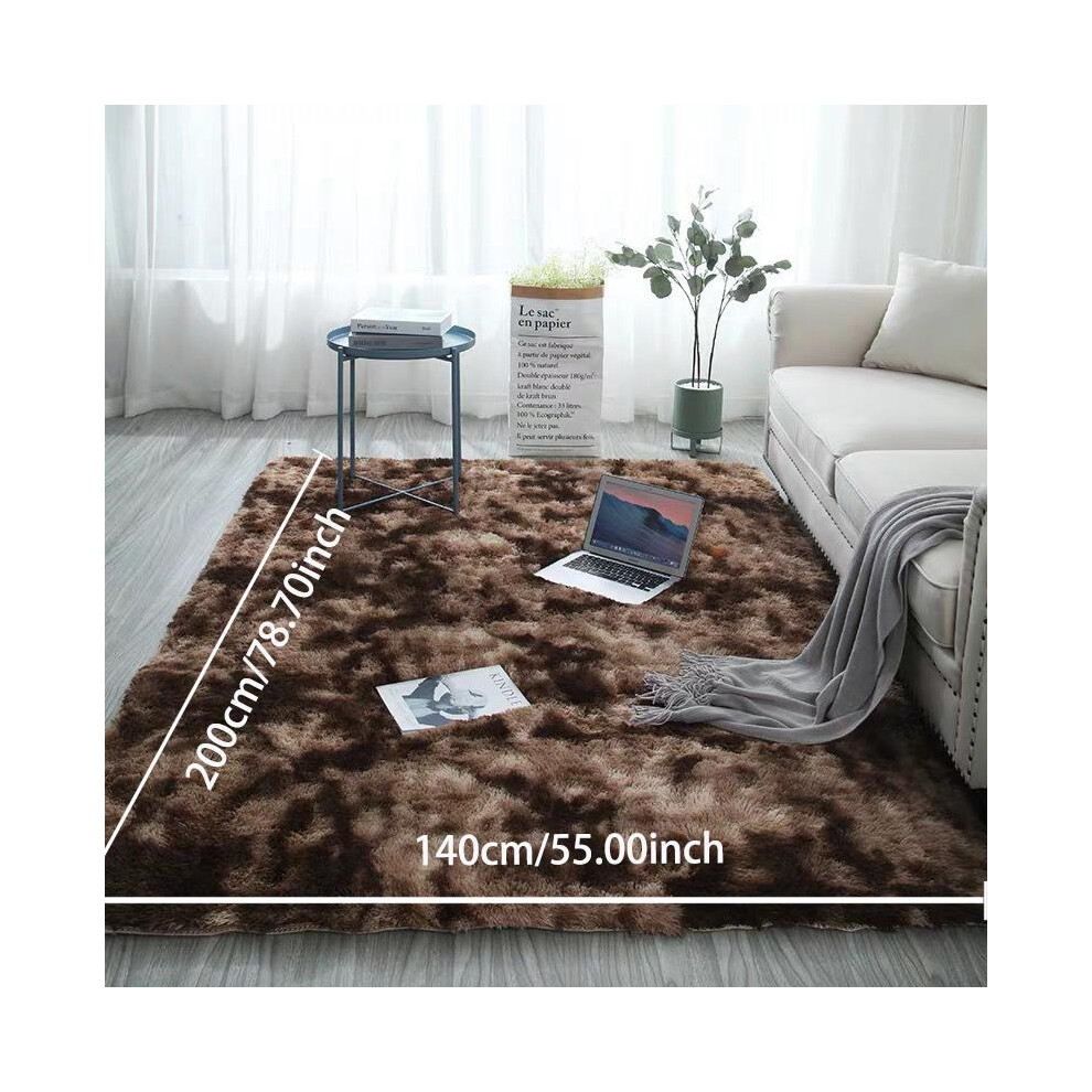 (Brown, Samll 140Cmx200cm) Multi-Size Rug,1 Count Comfortable Fluffy Bedside Area Rug, Plush Shaggy Rugs For Living Room Decor, Large Decorative Floor 5021832430440