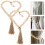 2 Stück Handstrick Gardinenband Mit Holzperlen 6
