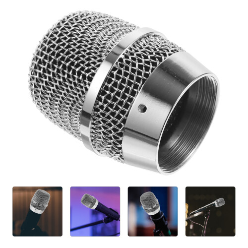 Grille Remplacement Micro Métal Argent Avec Mousse Usage Pro 2