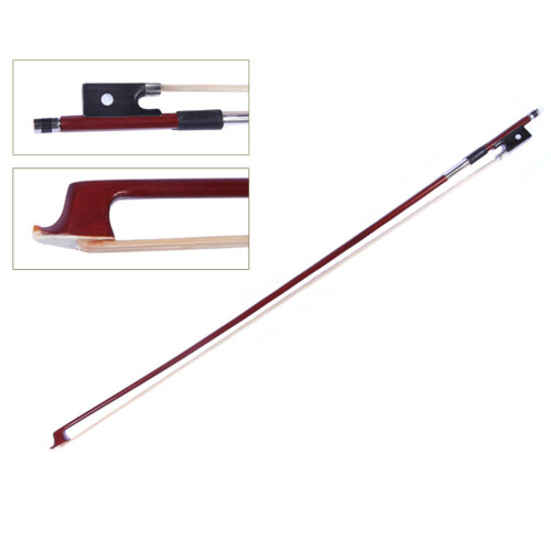 arco violino octogonal 1/4 com vareta pau-brasil e acessórios ébano