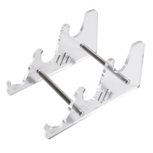 Desktop Keyboard Stand Clear Acrylic 3-Tier for Mechanical Keyboards, Transparent Compact Keyboard Stand
