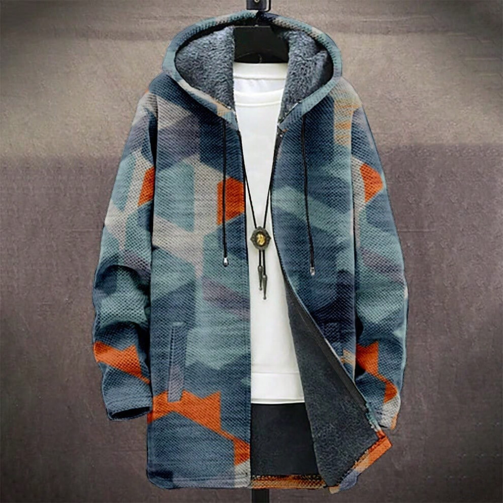 (Type D, 2XL) Fashionable 3D digital printed zipper hooded cardigan with gray lining-image-OPC-PKJD5NM-NEW