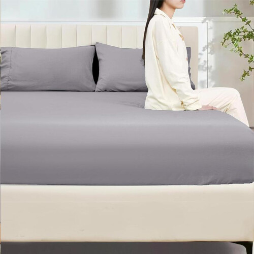 (Blush, Single) 30cm Deep Microfiber Fitted Sheet – Ultra Soft, Non-Iron, Hypoallergenic Bed Sheet UK 2