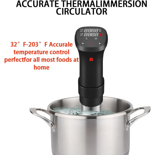 Sous Vide Machine 1100W Precision Cooker Immersion Circulator Digital Timer Ultra Quiet Full Touch Screen 2