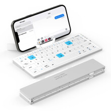 Folding Bluetooth Keyboard with Magnetic Stand, Aluminum Alloy Mini Keypad