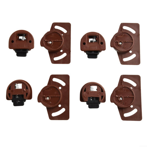 Cupboard Sliding Door Rollers and Guides Set 4/8 Pair Nylon Wardrobe Runner Wheels Replacement Hardware Easy Install 1