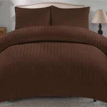 (Brown , King) Seersucker Duvet Cover Set Rich Cotton Bedding Sets All Sizes Available Cotton Soft Washable