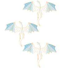 3 unidades de broches de esmalte con dinosaurios y pin metálico