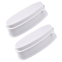 2Ud Estuche Para Brillantina Y Polvo De Uñas Blanco Durable Y Práctico