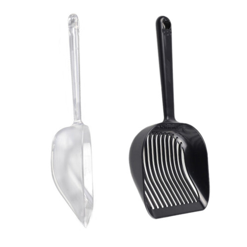 2Pcs Plastic Cat Litter Shovel Multi-Function Filter Scoop for Pets