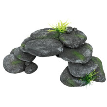 Life Like Stone Basking Platform 14 X 14-Inch Resin Rock Landscape Decoration, Cave Shelter For Reptiles And Aquariums