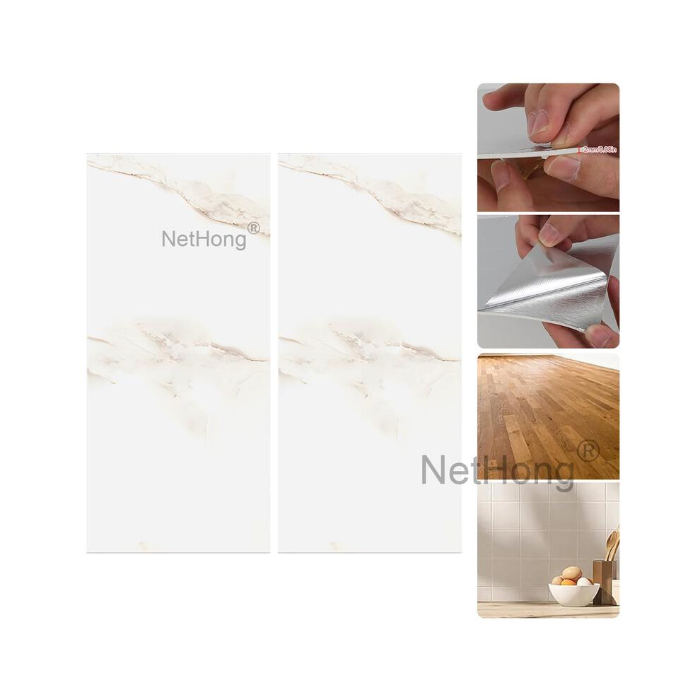 (Wmb002) 10Pack Marble Effect Peel And Stick Tiles Sticker Bathroom Kitchen Self Adhesive Wall Sticker Tiles Bathroom Wall Panels Bathroom Panels 5021832418035
