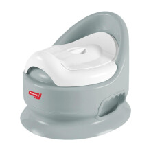 Toddlers Potty Toilet Training Transition Seat With Guard, Easy-To-Clean Potty Chair, Travel Chair For Ages 1-3, Grey