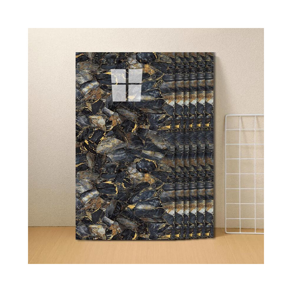 (D) 10 Packs Self-Adhesive Marble Pvc Cladding Wall Panels For Kitchen Bathroom Adhesive Wall Tiles Peel Stick Wallpaper 3D Wall Stickers 5021832417892