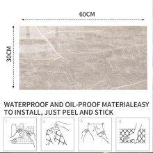 (A) 10 Sheets Peel & Stick 3D Tile Stickers Kitchen Bathroom Wall Stickers 60*30CM adhesive wall tiles wall panels peel stick wallpaper woo