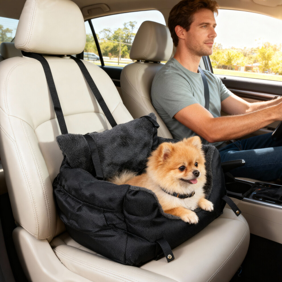 Pawhut Dog Car Seat For Small Dogs, Dog Booster Car Seat With Fixed Buckle