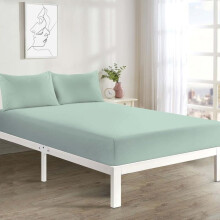 (Duck Egg, 4FT Small Double Fitted Sheet) Fitted Sheet 25cm Deep Single Double King Super King Sizes Polycotton Wrinkle Fade Shrink Resistant Fitted Sheets Ultra Soft Polycotton All