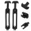 2Pcs Black Rubber T-Handle Draw Latches Flexible Toolbox Hasps 9