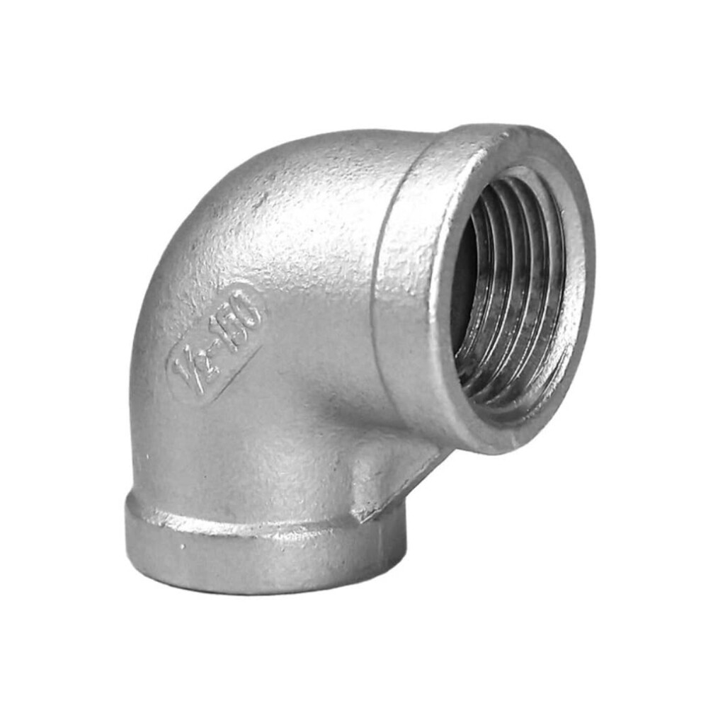 Bsp Npt Female 90 Degree Elbow Coupler Connector, Stainless Steel Pipe Fitting 201/304/316, Female-Female, 1/8-4 In 9393856791743