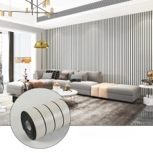(White peach brushed wood grain, 40CM*300CM) Thickened 3D Slot Grid Wallpaper, Adhesive Back, Waterproof and Easy to Clean, Removable and Reusable Wall Covering for Kitchen and Bathroom