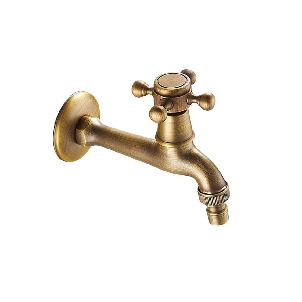 Sink Mixer Tap Antique Brass Finish Single Handle Vintage Bath Mixer Bathroom Sink Faucet 9354506780548