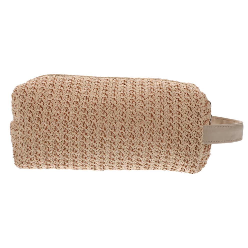 Borsa Clutch Con Zip E Cannuccia In Pp Lavabile Donna Spiaggia Estate