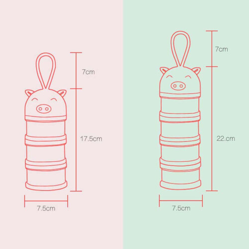 porta snack portatile 4 strati per bambini (arancione) 1